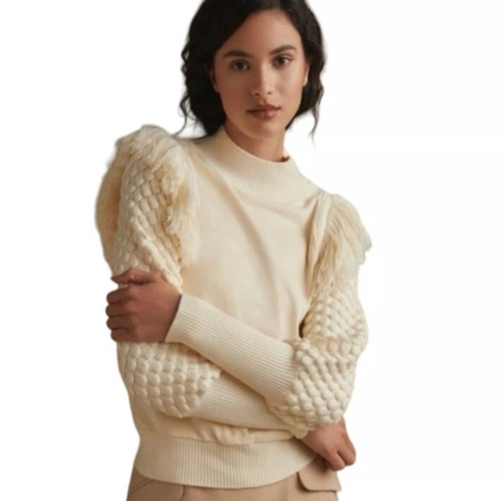 Anthropologie DOLAN Fringed Sweater